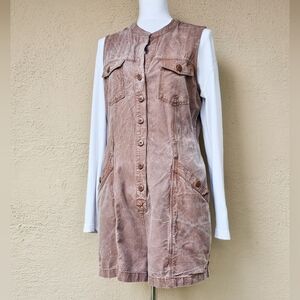 Sanctuary Brown Sight Seer Utility Romper Missing Belt Size 8